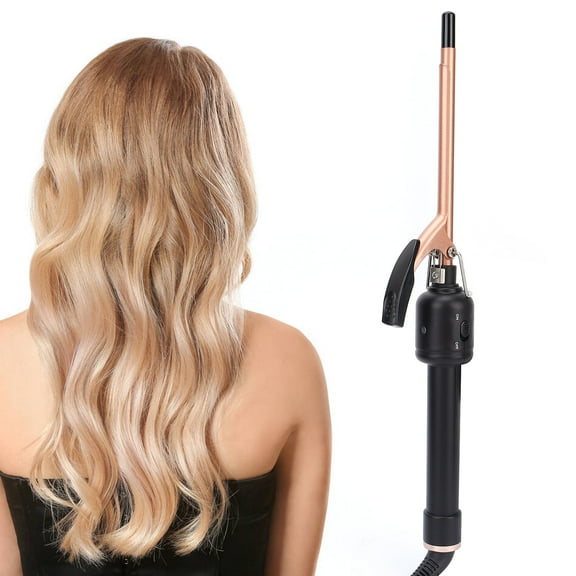 Mgaxyff Ceramic Barrel Curler, Thin Curling Iron Wand Small Curling Wand Ceramic Barrel Hair Curler 9mm 110‑240V