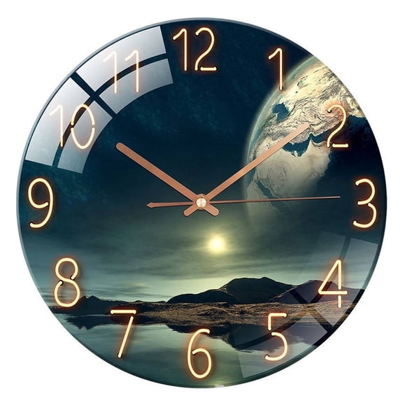 DESIGNICE Wall Clock,Precise and Timely Performance Kitchen Clock,Silent Movement Bathroom Clock,Style7