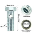 thumbnail image 4 of 2 Set Universal Auto Banjo Bolt Brake Line Fitting Adapter Kit M12 x 1.25 with Washer, 4 of 6