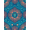 Blue Turquoise Coral, Pattern 1, variant on ODIKA Reef Coral Center Map Ocean Compass Border Vintage Turtle Nautical Refined for Playroom, Bedroom, Reading Nook, Pet Friendly & Kids Safe Play