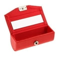 thumbnail image 2 of Soporte de caja de almacenamiento de joyería con estuche de lápiz labial de espejo Cuero de PU sólido suave rojo jinwen estuche de lápiz labial, 2 of 5