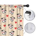 thumbnail image 4 of Blackout Kids Curtains,Beige Cow Heart Pattern Childrens Insulated Curtains Set Of 2,Bedroom Essentials,Toddler Room Decor 42x84in(106x213cm), 4 of 5