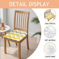 thumbnail image 2 of Yellow and Gray Modern Art Geometric Seat Covers for Dining Room Chairs Set Of 4,Stretch Printed Washable Chair Seat Cover with Elastic Ties and Button,Removable Waterproof Couch Cushion Covers, 2 of 6