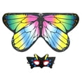 thumbnail image 3 of 1 set Halloween mariposa capa niños seda bufanda cosplay mascarilla foto prop, 3 of 5