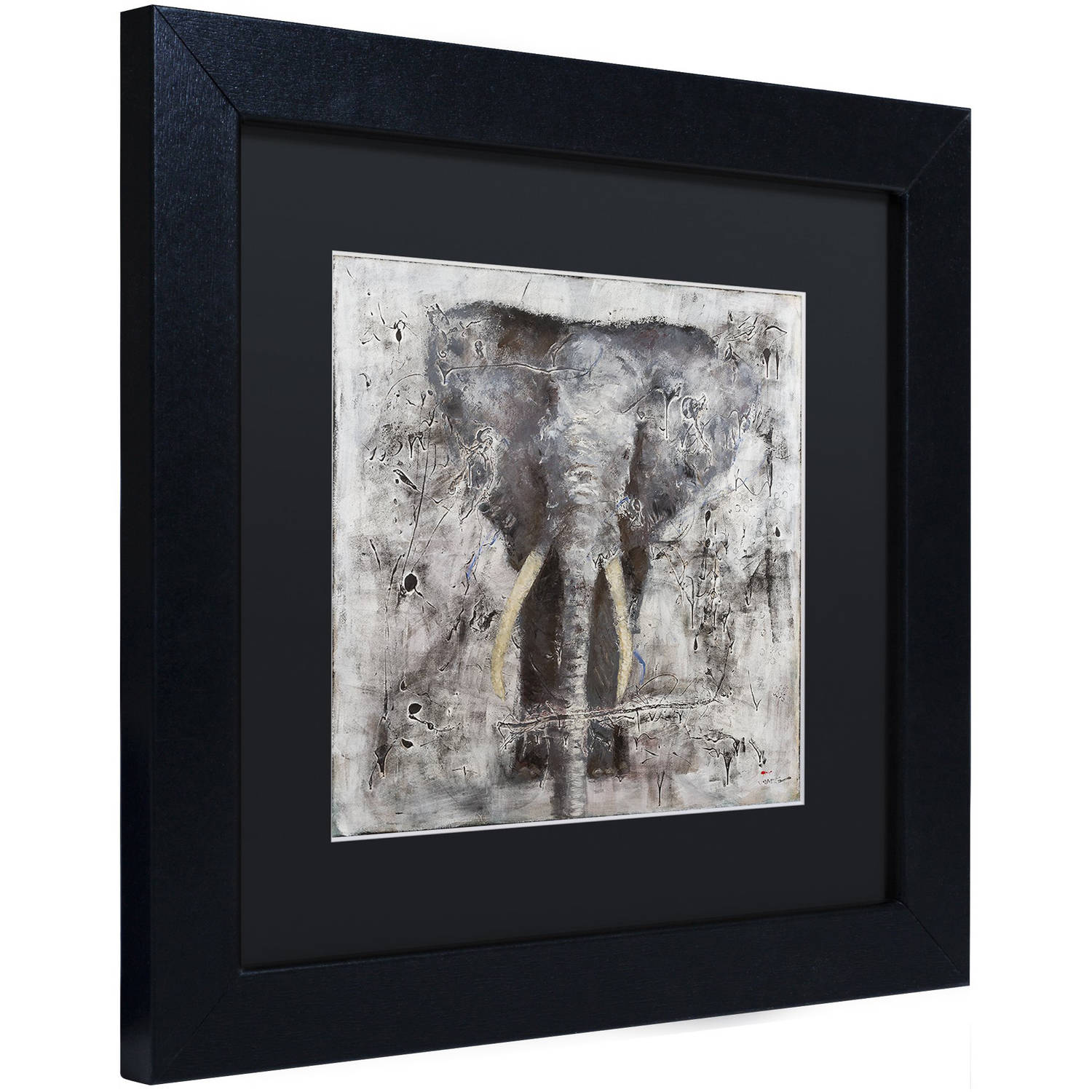 Trademark Fine Art "Wild Life" Canvas Art by Joarez, Black Matte, Black Frame