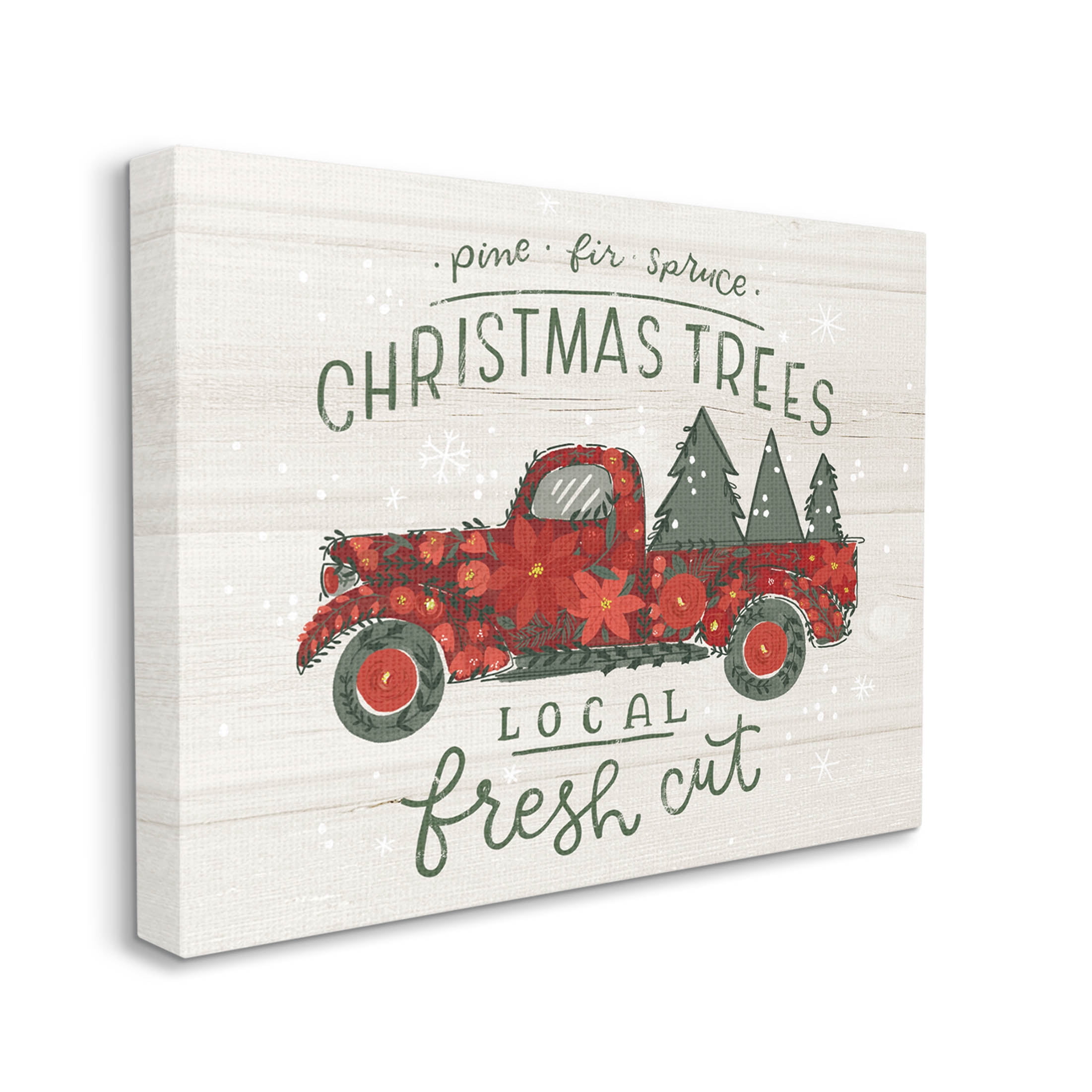 Stupell Industries Local Fresh Cut Christmas Trees Graphic Art Gallery Wrapped Canvas Print Wall Art, Design by Loni Harris