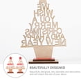 thumbnail image 2 of HONITANO Christmas Ornaments Simple Colors Tree Shape For Family 4Pcs 6.9X4.5X0.4In, 2 of 9