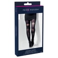 thumbnail image 2 of Fever Womens Distressed Opaque Tights, 2 of 2