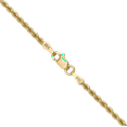 thumbnail image 3 of 14K Solid Yellow Gold 2.25mm Rope Chain Twisted Link Necklace, 3 of 4