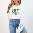 thumbnail image 1 of Custom One Lucky Mama Sweatshirt with Kid Names on Sleeve, Personalized Irish Mother Shirt - As Picture - S, 1 of 1
