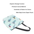 thumbnail image 3 of FORMRS Womens Canvas Tote Bag with Zipper Inner Pocket Shoulder Handbag, Ice Hockey, 3 of 7
