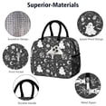thumbnail image 4 of Womens Black and White Halloween Elements Pattern Lunch Box for Work,Insulated Lunch Bag for Women,Loncheras Para Mujer,Leakproof Adult Lunch Bag for Work,Beach,Travel,Picnic,Camping, 4 of 7