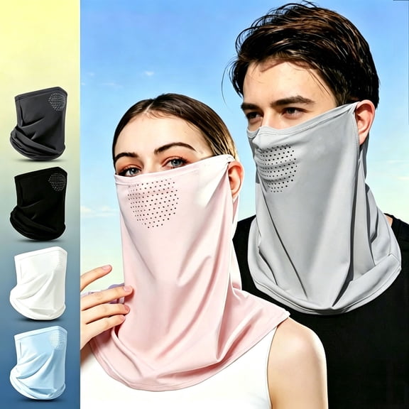 YUANxueke UV Sun Protection Face Mask for Men & Women Neck Coverage Breathable Mask Outdoor Hiking Running Cooling Face Cover