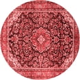 thumbnail image 1 of Ahgly Company Indoor Round Medallion Red Traditional Area Rugs, 4' Round, 1 of 4