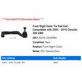 thumbnail image 2 of Front Right Outer Tie Rod End - Compatible with 2005 - 2010 Chrysler 300 AWD 2006 2007 2008 2009, 2 of 2