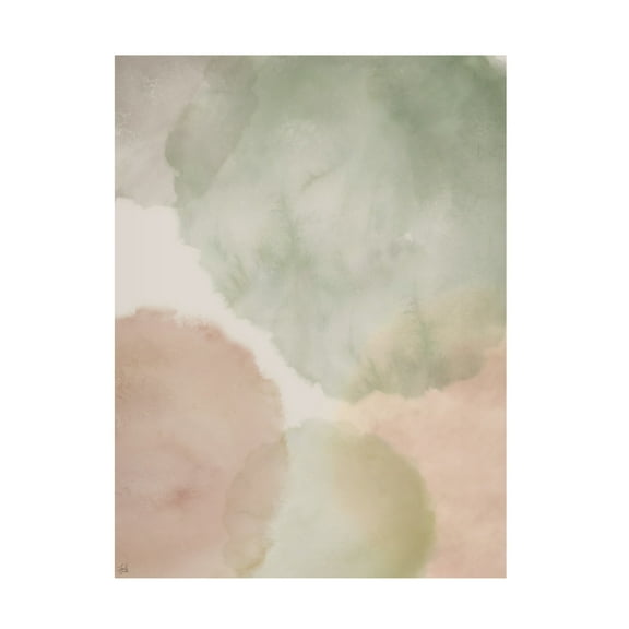 Canvas Wall Art - Line and Brush 'Textured Circles 3' Wall Art for Living Room, Bedroom, or Office Décor by Trademark Fine Art - 14 x 19 Inches