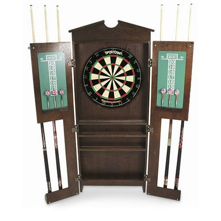 sportcraft trinity cue & dartboard cabinet