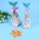 thumbnail image 4 of EeaseMX 25 cajas creativas de dulces con forma de sirena, pirámide triangular, para regalo de boda, suministros para fiestas, cajas de chocolate (doradas), 4 of 8