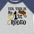 thumbnail image 4 of Inktastic Yes, This is My 1st Rodeo Cowboy Hat with Red Band, Lasso Boys or Girls Baby Bodysuit, 4 of 5