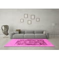 thumbnail image 3 of Ahgly Company Indoor Square Abstract Pink Modern Area Rugs, 5' Square, 3 of 4