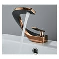 thumbnail image 4 of Bathroom Faucet Brass Rose Gold White Bathroom Basin Faucet Cold Hot Water Mixer Sink Tap Deck Mounted Black Rose Gold Tap ,Easy to Install, 4 of 8