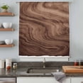 thumbnail image 5 of Retro Wood Grain Sheer Curtains 72 Inches Long, Rustic Farmhouse Wooden Board Brown Light Filering Curtains, Breathable Simi Curtain Privacy Drapes for Living Room Bedroom Window Treatment, 5 of 9