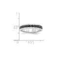 thumbnail image 3 of Solid 14k White Gold Black Diamond Wedding Band (4mm) (3/4ct.) - Size 8.5, 3 of 3