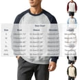 thumbnail image 3 of TKKCS Mens Raglan Crew Neck Sweatshirt Cotton Blend Long Sleeve Loose Fit Color Block Casual Pullover Army Green 2XL, 3 of 6