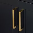 thumbnail image 5 of Ariel Hepburn 37 In. Left Offset Oval Sink Vanity With White Quartz Countertop 1.5" Edge In Black, 5 of 9