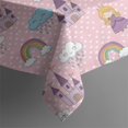 thumbnail image 5 of Pink Princess Castle Pattern Square Tablecloth,Waterproof Square Table Cover,Wipeable Spillproof Washable Table Cover for Home Kitchen Party Decor 42"X42"(107x107cm), 5 of 6