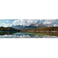 thumbnail image 2 of Malvin, Larry 14x7 White Modern Wood Framed Museum Art Print Titled - Herbert Lake Panorama, 2 of 4