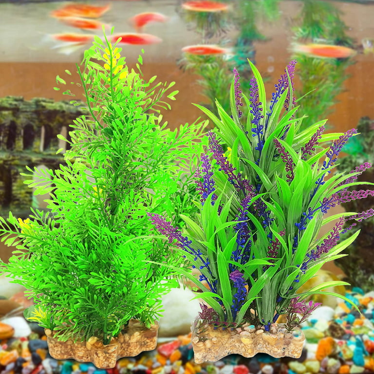 Set of 10 Plastic Aquarium Grass Plants Faux Grass Fish Hideaway for Fish  Tank Décor Aquarium Decor Fish Plant Fish Betta Fish 