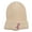 Natural, variant on Breast Cancer Embroidered Big Size Waffle Beanie - Natural XL-3XL