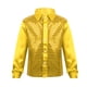 thumbnail image 1 of Camisa de baile de lentejuelas brillantes para niños, Cosplay de discoteca de los años 70, disfraz de actuación para estudiantes, blusa de espectáculo de escenario de baile de Jazz de Hip-hop, 1 of 5