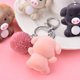 thumbnail image 4 of Llavero creativo de cerdito, objeto de la suerte, Material flocado acrílico a través de colgante de silicona, cerdo del zodiaco, rosa, 4 of 4