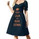 thumbnail image 1 of Keep calm and bear down Vestido de manga corta vestido de noche para mujer vestidos, 1 of 7