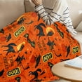 thumbnail image 4 of Halloween Blanket Haunted Halloween Throw Blankets Black Spider Webs Moon Dreamcatcher Flannel Halloween Blankets and Throws, 4 of 5
