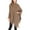 Khaki, variant on SAYFUT Women's Hooded Poncho Cape Shawl Knitted Sweater Turtleneck Loose Casual Warm Pullover Sweater with Tassel Fringed Hem