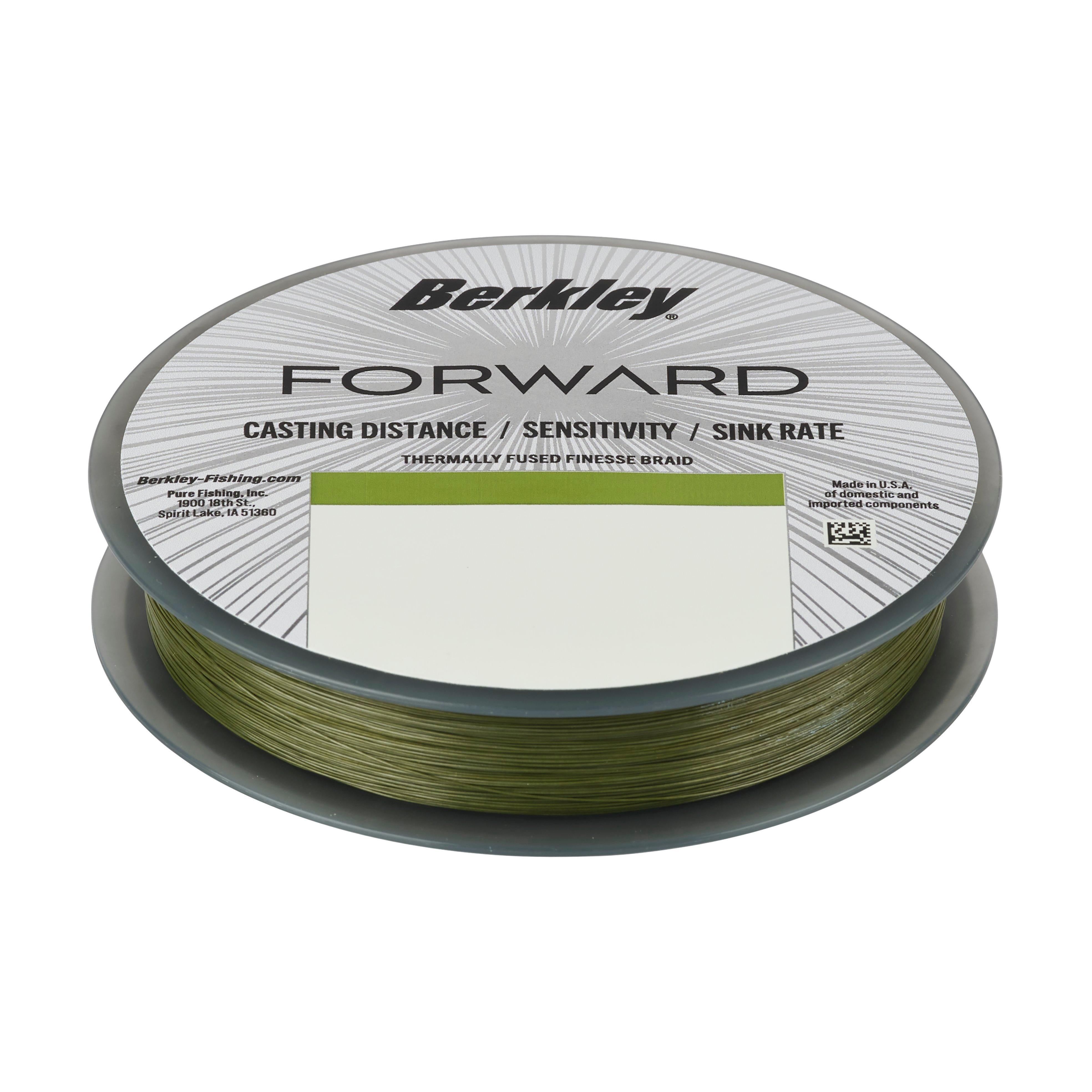 Berkley Forward Braid Fishing Line, Low-Vis Green, 8 lb Test Strength, 150 yd