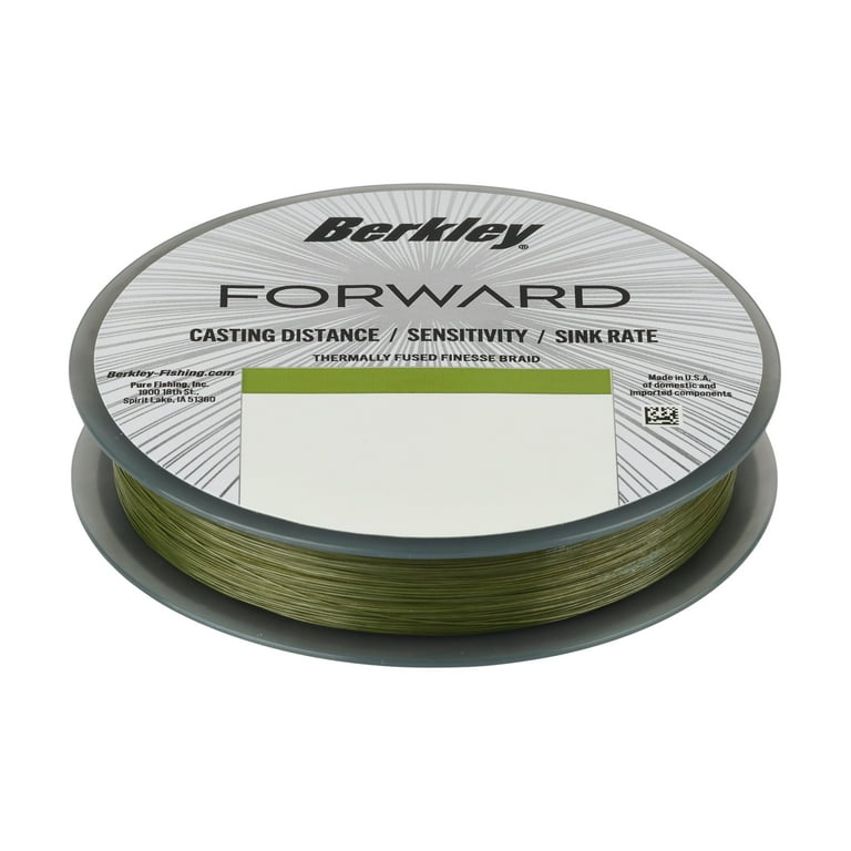14 lb braided fishing line Berkley Forward Finesse Braid - Low-Vis Green