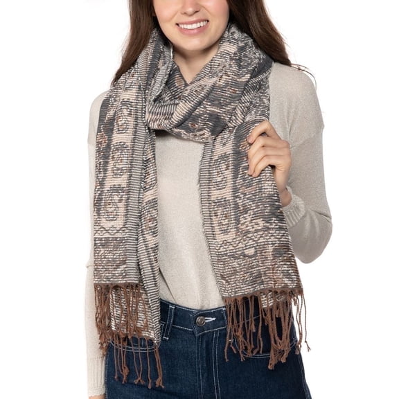 INC International Concepts Paisley Jacquard Wrap Scarf, One Size