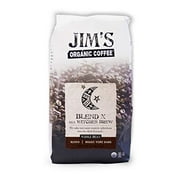 Jim's Organic Coffee - Blend X AKA Witches Brew - Whole Bean, Very Dark Roast, Bold, 11 oz Bag