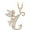 Rose, variant on 14K White Gold Finish Round Cut White Diamond 925 Sterling Silver Diamond Cute Elf Angele With C Initial Letter Pendant Necklace for Women