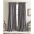 thumbnail image 2 of DKNY Modern Knotted Velvet Lined Curtain Panel Pair, Gray, 108-inch Panel Pair, 2 of 3