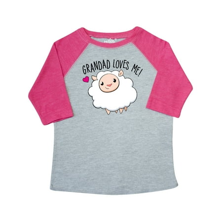 

Inktastic Grandad Loves Me- cute sheep Gift Toddler Boy or Toddler Girl T-Shirt