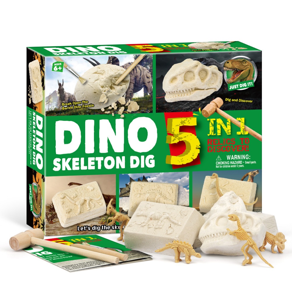 Buy SANWOOD Dinosaur Excavation Kit Kid 5 in 1 Archaeology Dinosaur