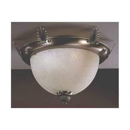 French Horn Flush in Antique Bronze Finish