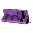 thumbnail image 5 of Feishell Wallet Case for Google Pixel 9 Pro XL,Retro PU Leather Butterfly Embossed Pattern Full Protection Anti-Scratch Magnetic Clasp Flip Holder Card Slots & Cash Pocket Phone Cover,Purple, 5 of 9