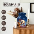thumbnail image 3 of JAGASY Owl Urn for Father, Blue Small Urns for Human Ashes Keepsake, Moon Autumn Tree Branch Decorative Urns for Mother, Miniature Cremation Urn for Mom & Dad, (3 Inch), 3 of 7