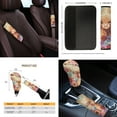 thumbnail image 4 of Yuyamidu Highland Cow Front Rear Car Seat Covers Dahlia Steering Wheel Cover Seat Belt Pads Coasters Waste Bin Armrest Cover Cup Holders Rearview Mirror Cover Handbrake Cover Set, 14 PCS, 4 of 7